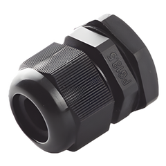 Conector Plástico Negro Tipo Glándula, para Cable de 6 a 12 mm de Diámetro.