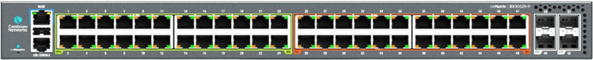 Switch Empresarial / Cloud-Managed / Layer 2-3 / 24-48 Puertos Gigabit / 4-6 Puertos SFP+ 10G-SFP28 25G / PoE+ 30W-PoE++ 60W-90W / Dual Power CRPS / 128-420 Gbps Throughput / 5 Años Garantía