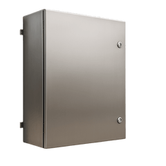 Gabinete de Acero Inoxidable IP66 Uso en Intemperie (600 x 600 x 250 mm) con Placa Interna Galvanizada.