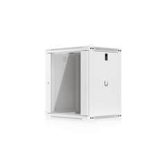 UACC Rack Cabinet 12U (550 x 450 mm) - Gabinete Cerrado para Montaje en Pared con Puerta de Vidrio Templado, Totalmente Ensamblado con Ventiladores Integrados y Paneles Removibles