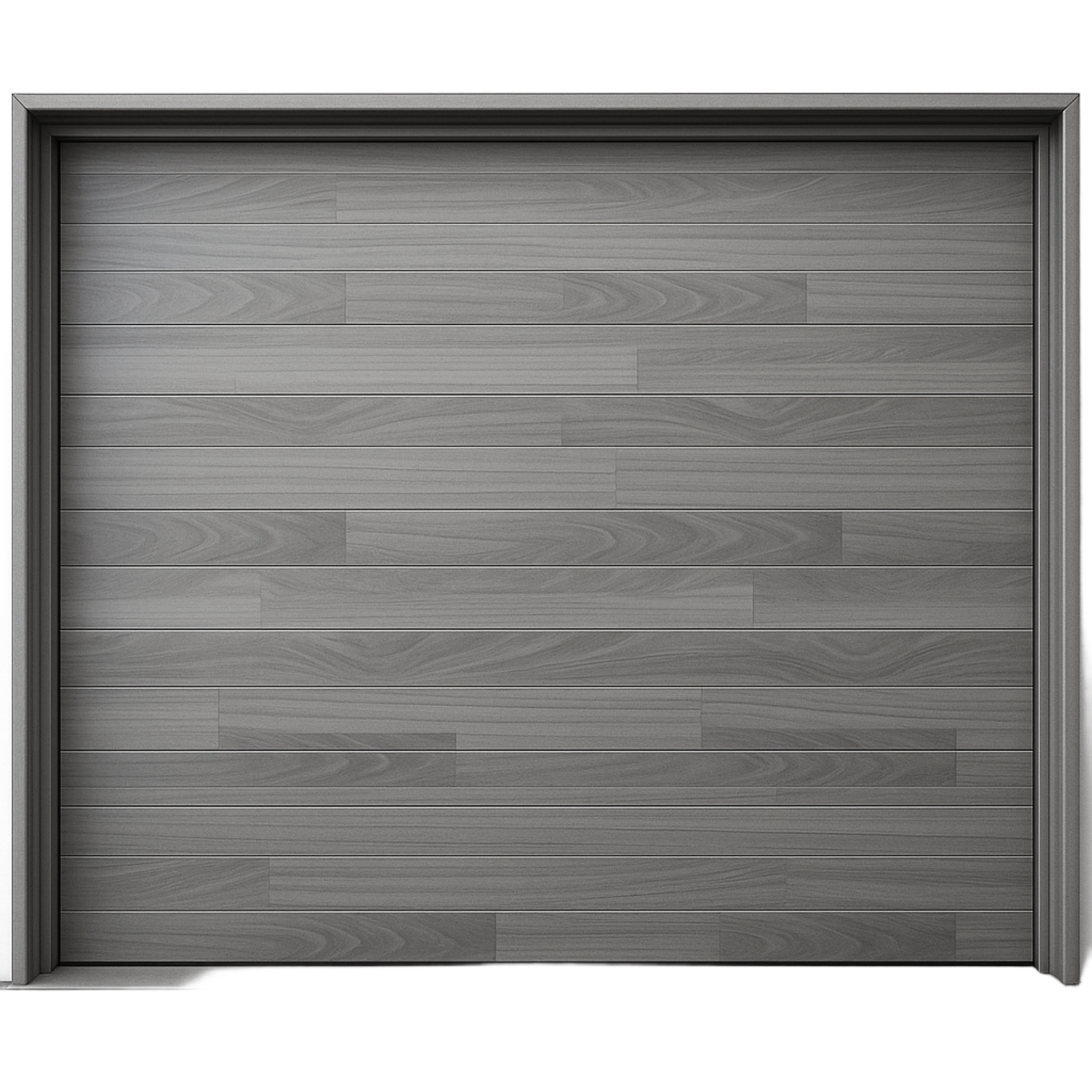 Seccion para puerta de Garage / Acabado laminado PREMIUM / Panel de 21" / Color gris / 12 pies Ancho / Estilo Americana.
