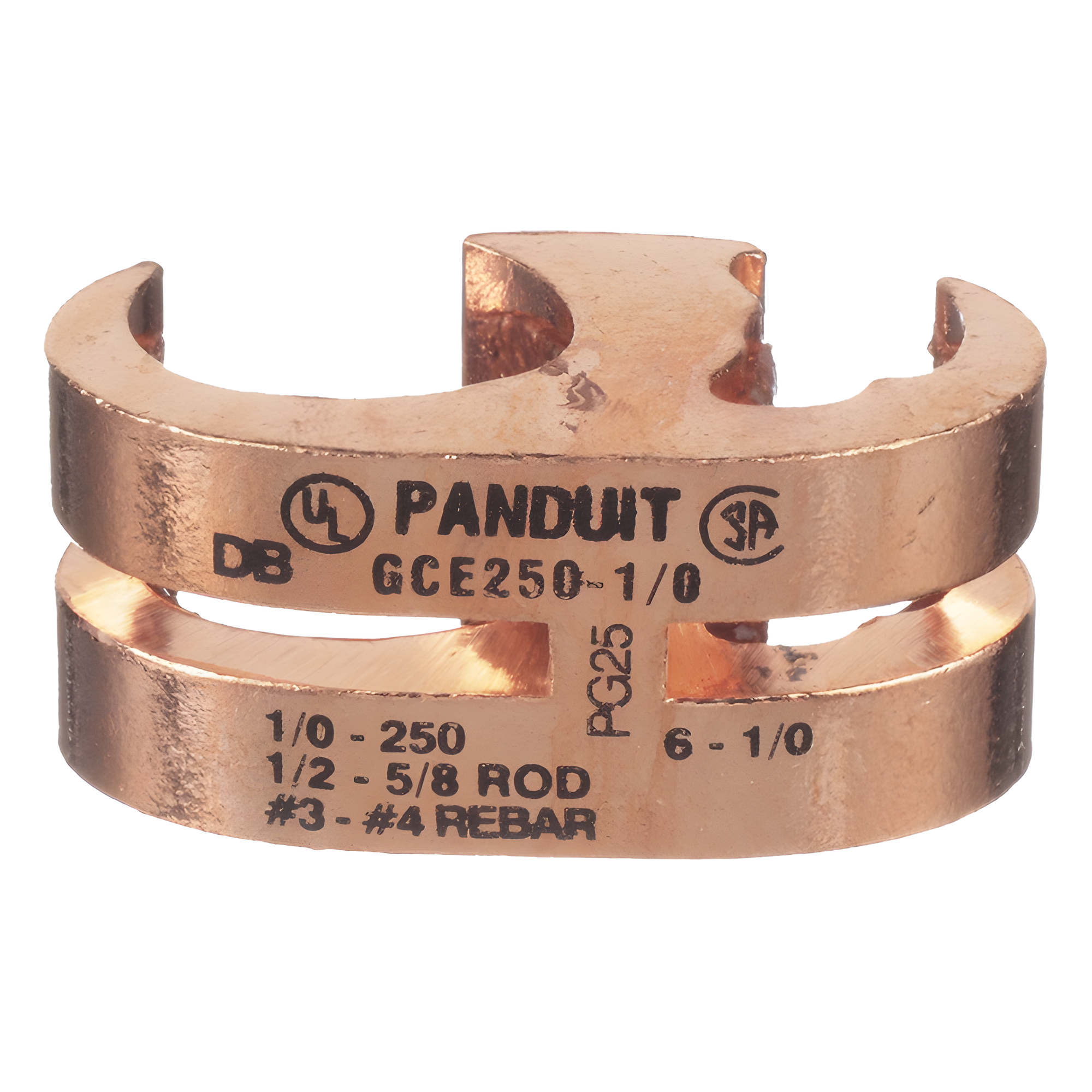 Conector de Conexión a Tierra tipo "E" para Conductor 1/0 AWG STR – 250 KCMIL (70–120mm²) MAIN y TAP