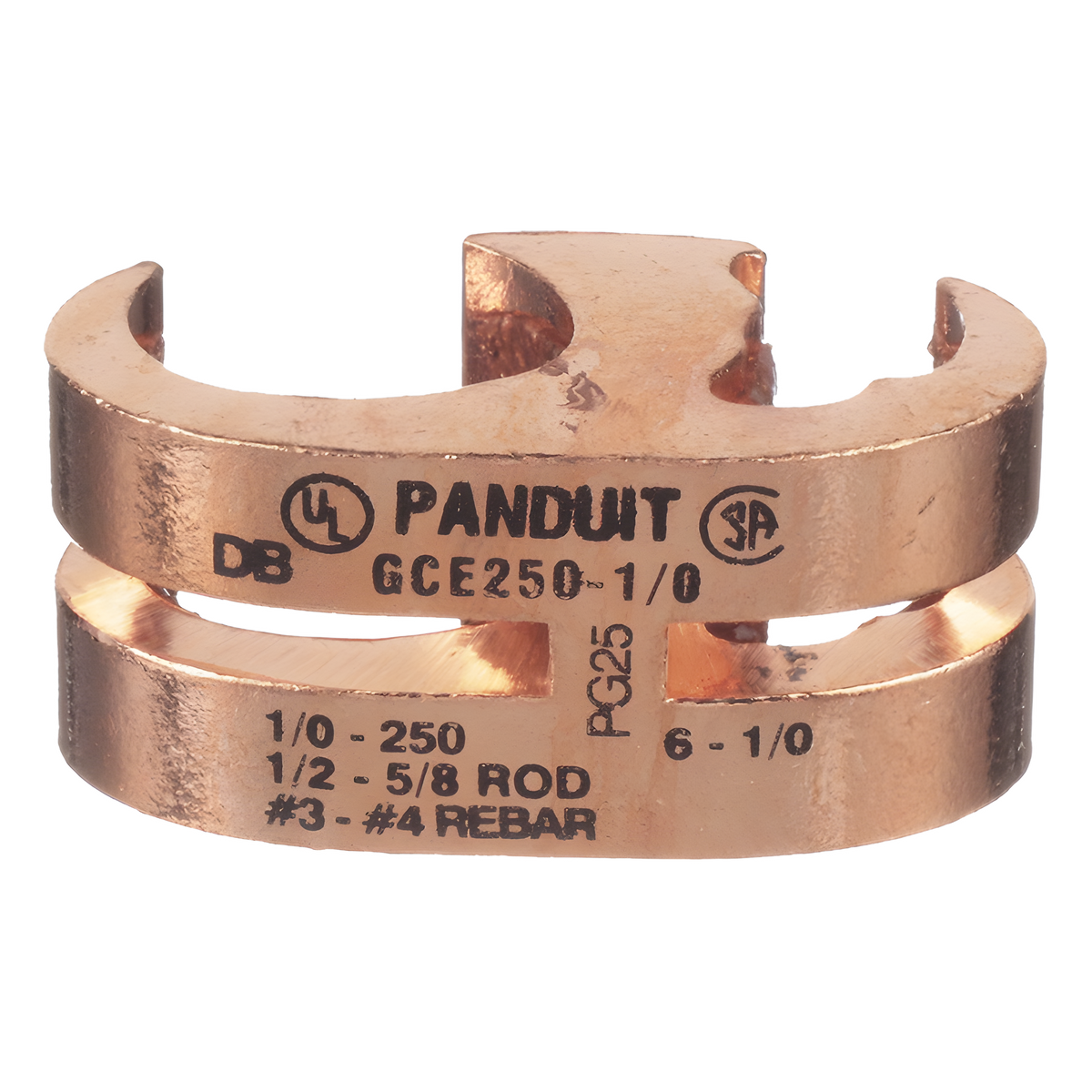 Conector de Conexión a Tierra tipo "E" para Conductor 1/0 AWG STR – 250 KCMIL (70–120mm²) MAIN y TAP