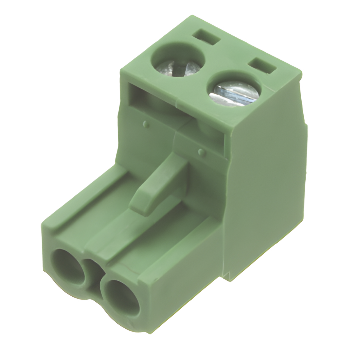 Conector terminal de alimentación de 2 pines en color verde (EPO)