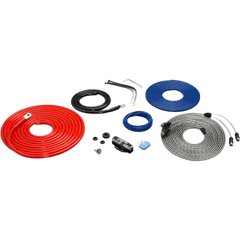 Kit de Conexión para Amplificador / Capacidad 60 A / 1 Amplificador Compatible / Rango de Fusible Recomendado 30 a 60 A / Cable de Alimentación 5.18 m (17 ft) / Cable de Tierra 0.91 m (3 ft) / Cable de Encendido Remoto 5.18 m (17 ft) / Cable