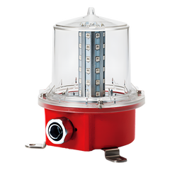 Luz de Obstrucción de Aviación LED de Baja Intensidad Tipo A Color Rojo, 110 VCA, Protección IP66 y Grado ICAO