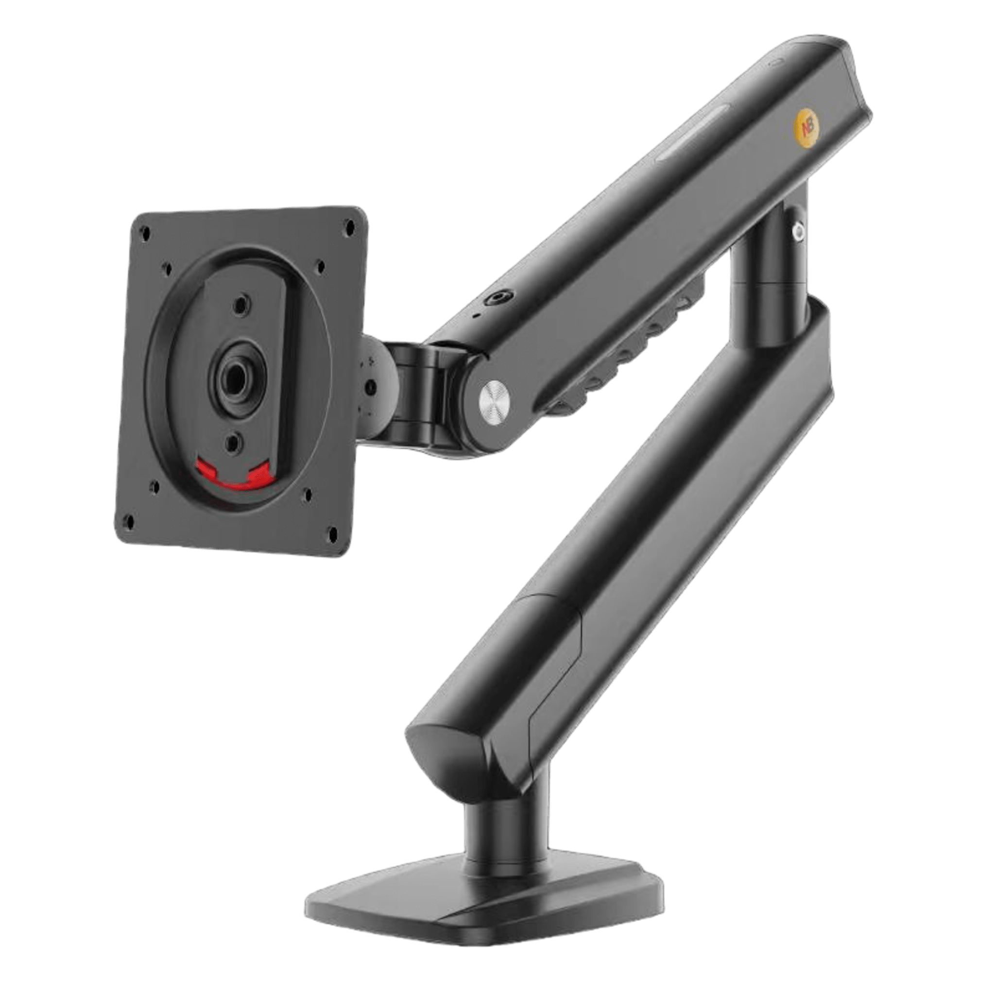 Brazo Ergonómico para Monitor / Soporte 17\"-32\" / Carga 2-7 kg / Ajuste de Tensión / Rotación ±90° / Instalación Abrazadera o Pasacables