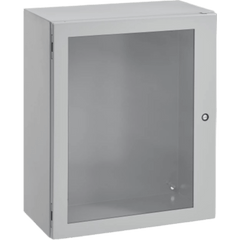 Gabinete Concept con Puerta de Ventana / 610 x 610 x 203 mm (24 x 24 x 8 in) / NEMA 4/12 / IP66 / Acero Gris Claro RAL 7035