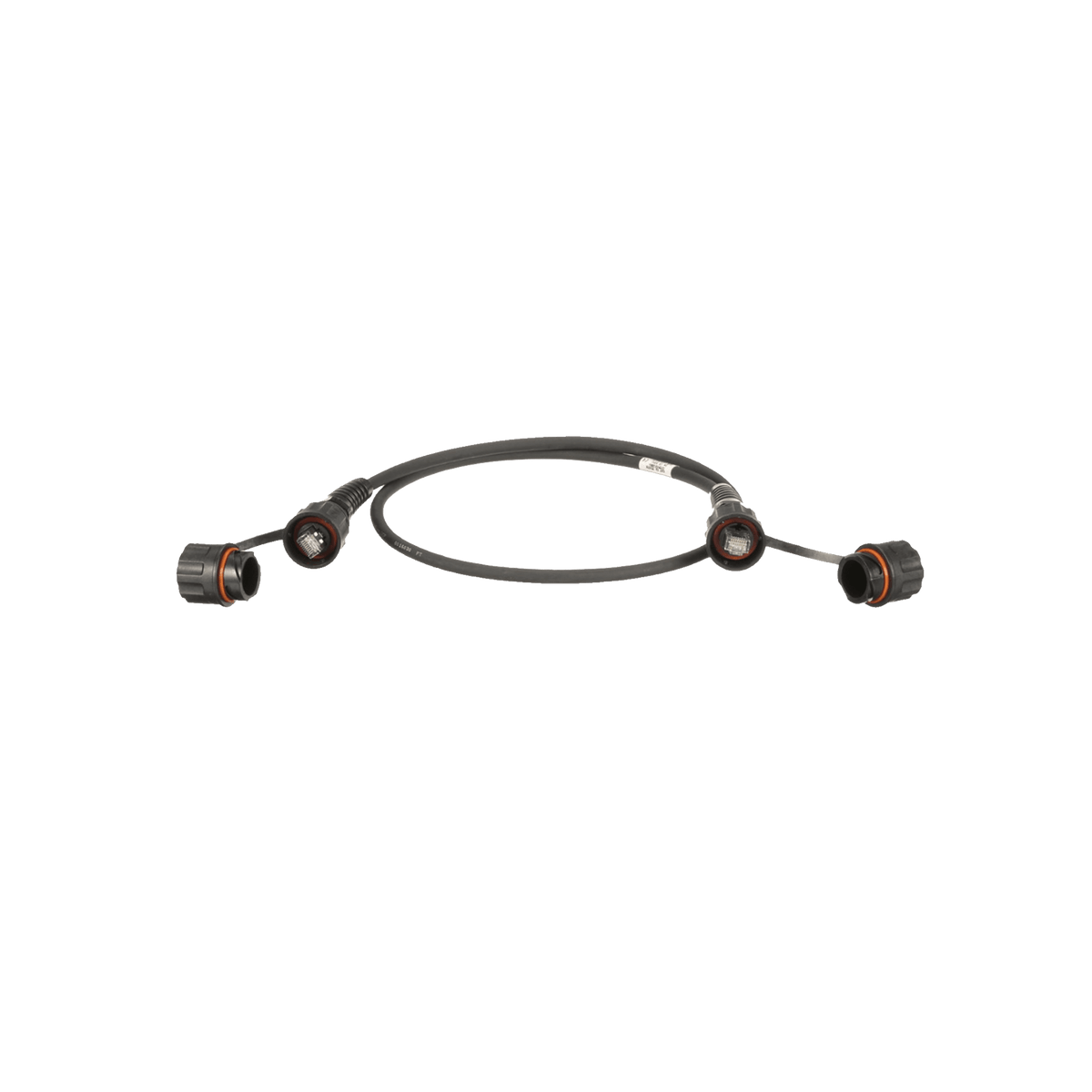 Patch Cord Cat6A IndustrialNet, Blindado S/FTP, Con Plug Industrial y Tapa en Cada Extremo, 2 Metros