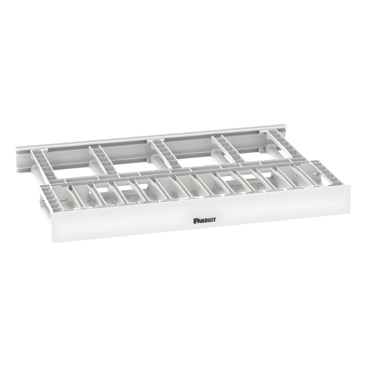 Organizador de Cables Horizontal NetManager de Alta Densidad, Doble (Frontal y Posterior), Para Rack de 19in, 1UR, Color Blanco