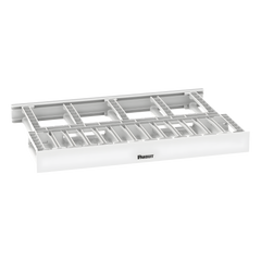 Organizador de Cables Horizontal NetManager de Alta Densidad, Doble (Frontal y Posterior), Para Rack de 19in, 1UR, Color Blanco