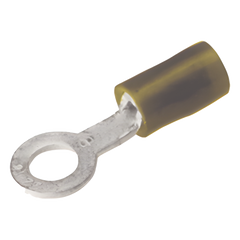 Zapata Terminal Aislada de Ojillo para Tornillo de 1/4" (6 mm) y Calibre 12-10 AWG.