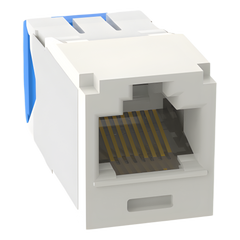 Conector Jack RJ45 Estilo TG, Mini-Com, Categoría 6A, Con Gel Resistente a la Corrosión, de 8 Posiciones y 8 Cables, Color Blanco Mate