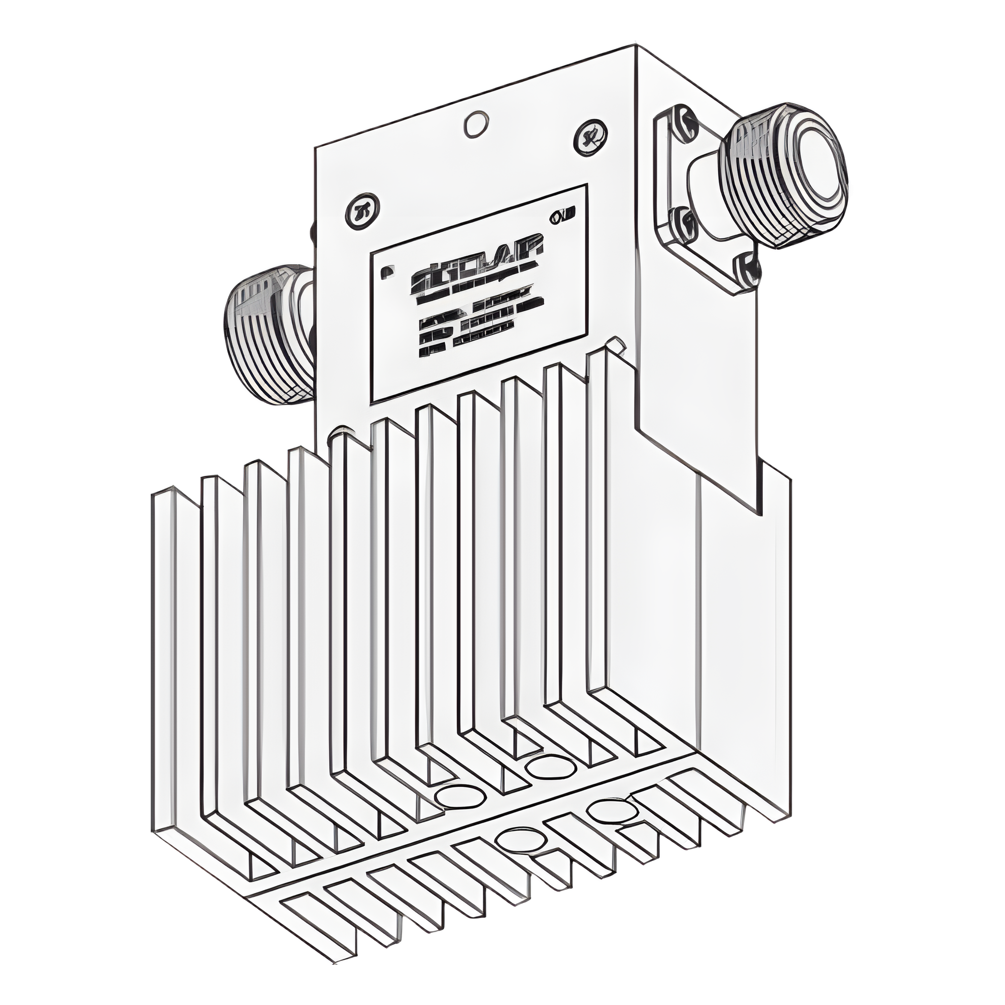 Aislador de Etapa Sencilla, 380-415 MHz, Banda Ancha de 35 MHz, Carga de 60 Watt, 125 Watt, N Hembras.