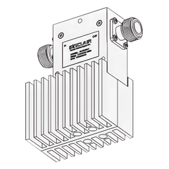 Aislador de Etapa Sencilla, 380-415 MHz, Banda Ancha de 35 MHz, Carga de 60 Watt, 125 Watt, N Hembras.