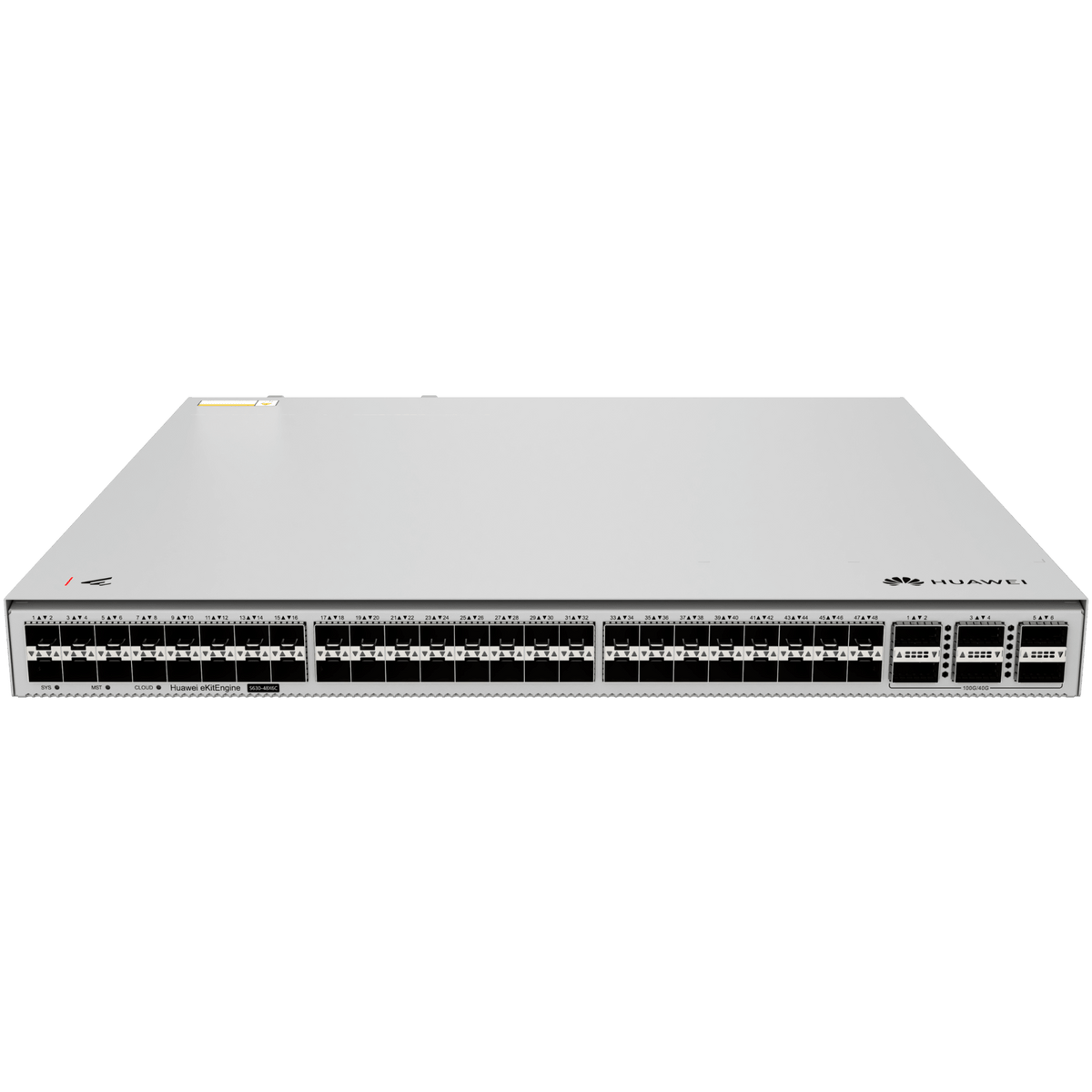 Switch Core eKitEngine / 48 Puertos (10G) SFP+ / 6 Puertos (100G) QSFP28 / Capa 3 / Switching 2,160 Gbps / Forwarding 1,607 Mpps / iStack / Gestión Cloud / Libre de Licenciamiento