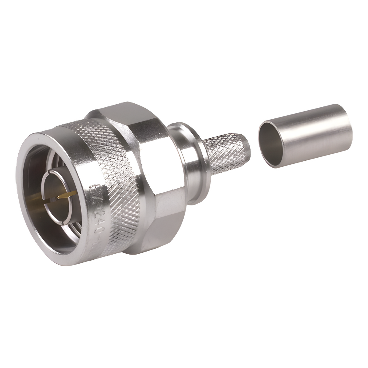 Conector N Macho Plegable con Pin Cautivo para cables RG8X, LMR240, 9258.