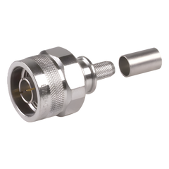 Conector N Macho Plegable con Pin Cautivo para cables RG8X, LMR240, 9258.