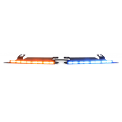 Visera Interior Rojo-Blanco/Azul-Blanco 144 LED Con Luces De Penetración incluye Bracket Ford Police Interceptor, Necesario agregar CZMATSIBSYS