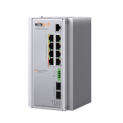 Switch Industrial Administrable Gigabit con 2 Puertos PoE bt + 6 Puertos PoE af/at o 24 V Pasivo + 2 SFP Gigabit, 240 W