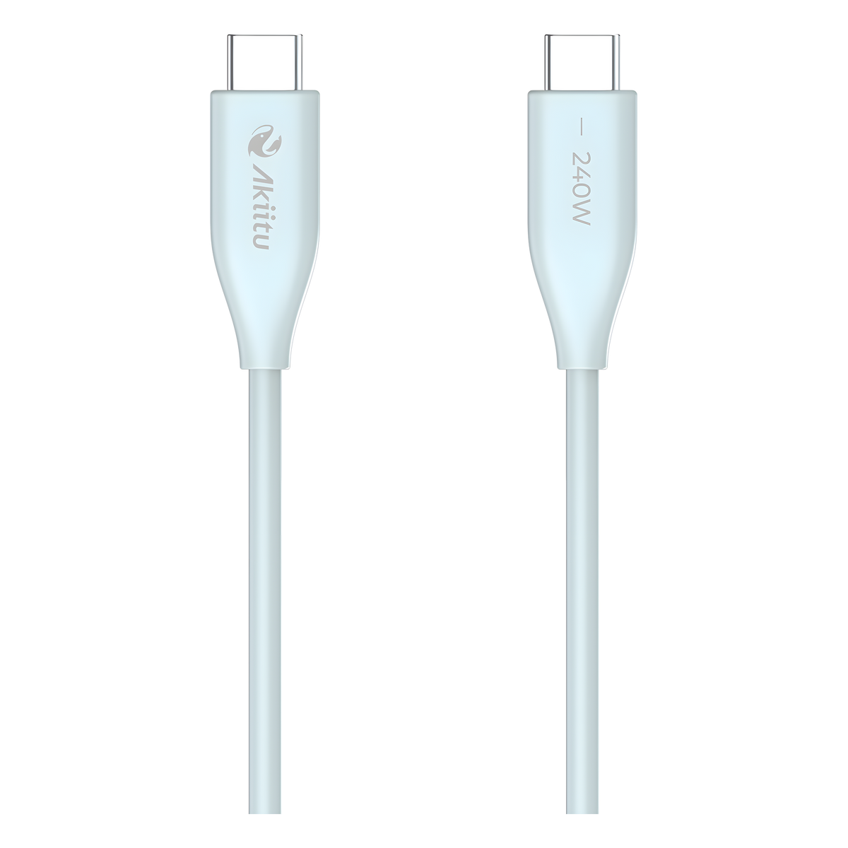 Cable de Carga USB-C a C 1.5 Metros / Potencia 240W / Velocidad Transferencia 480 Mbps / Tecnología GaN (Nitruro de Galio) / Fast-Charging / Material Silicona No Tóxica /  Conector Aluminio Anodizado