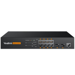 Switch PoE L2+ de Yealink RCH80 para AV sobre IP con puertos Gigabit PoE+ y fibra óptica