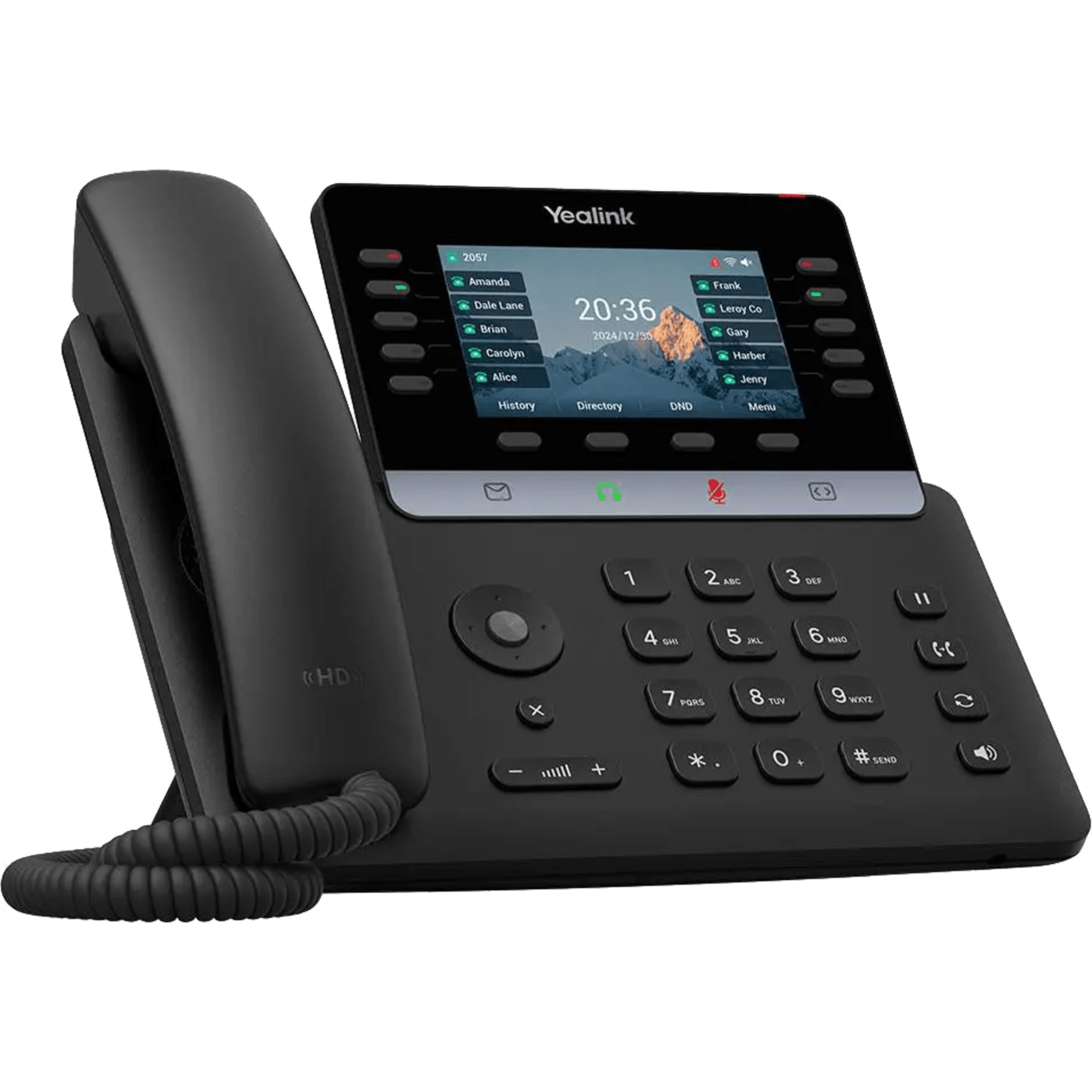 Teléfono IP Empresarial Multifuncional Yealink T74W con Wi-Fi 6 Bluetooth 5.0 y Pantalla a Color de 4.3 Pulgadas