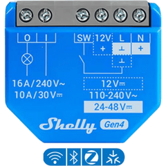 Relevador inalámbrico inteligente 16A, 110-240 V / 1  salida de contacto seco / compatible con asistente de voz Alexa, Google Home / Wifi 2.4