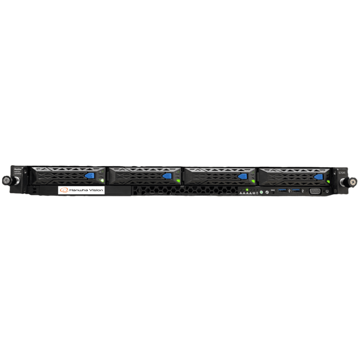 NVR Wisenet WAVE basada en Windows / Montable en Rack 1U / Incluye 1 licencia WAVE-PRO-04 / 470 Mbps throughput / Incluye 80 TB para almacenamiento