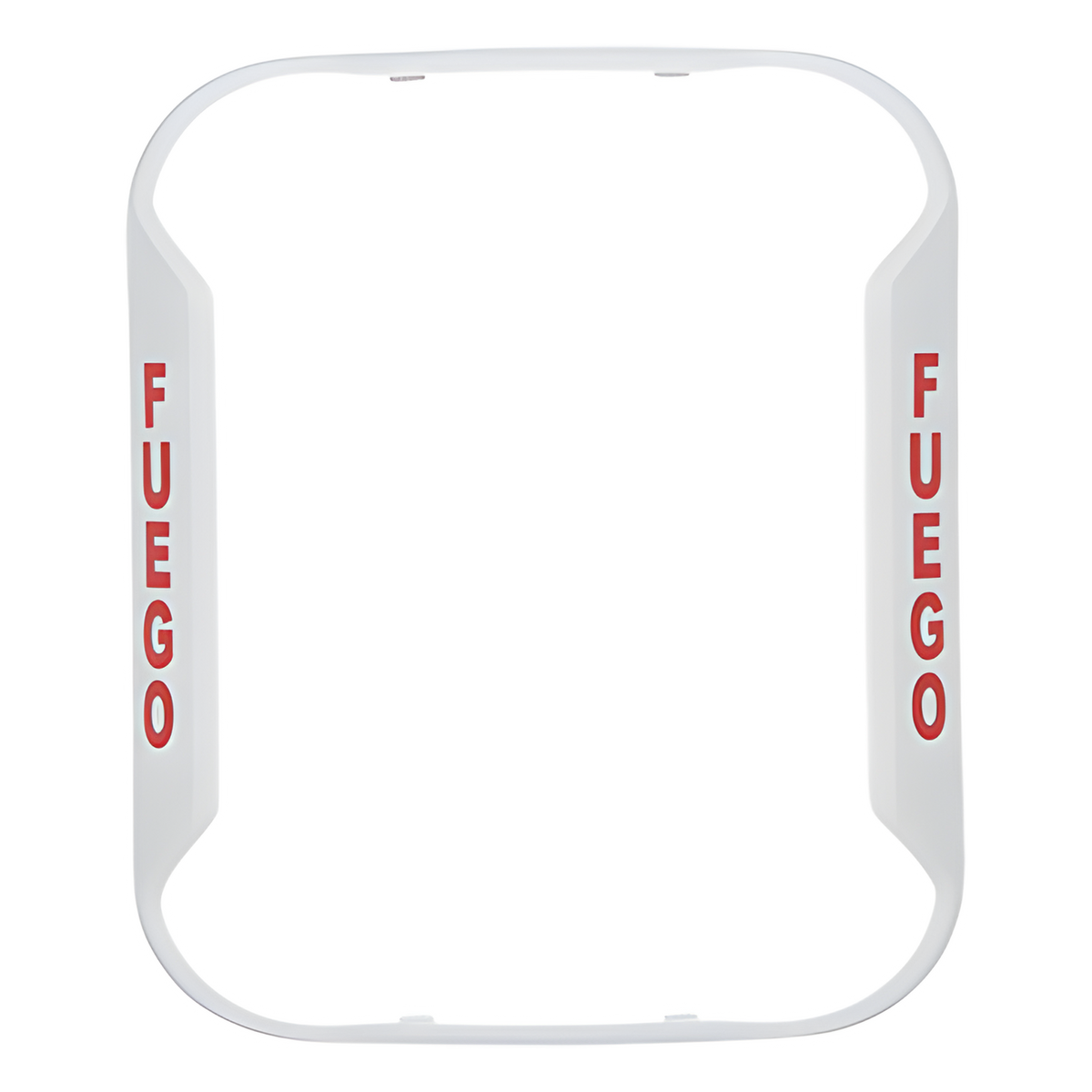 Kit de biseles para dispositivos de pared, color blanco, leyenda FUEGO, paquete de 5 piezas, Serie L