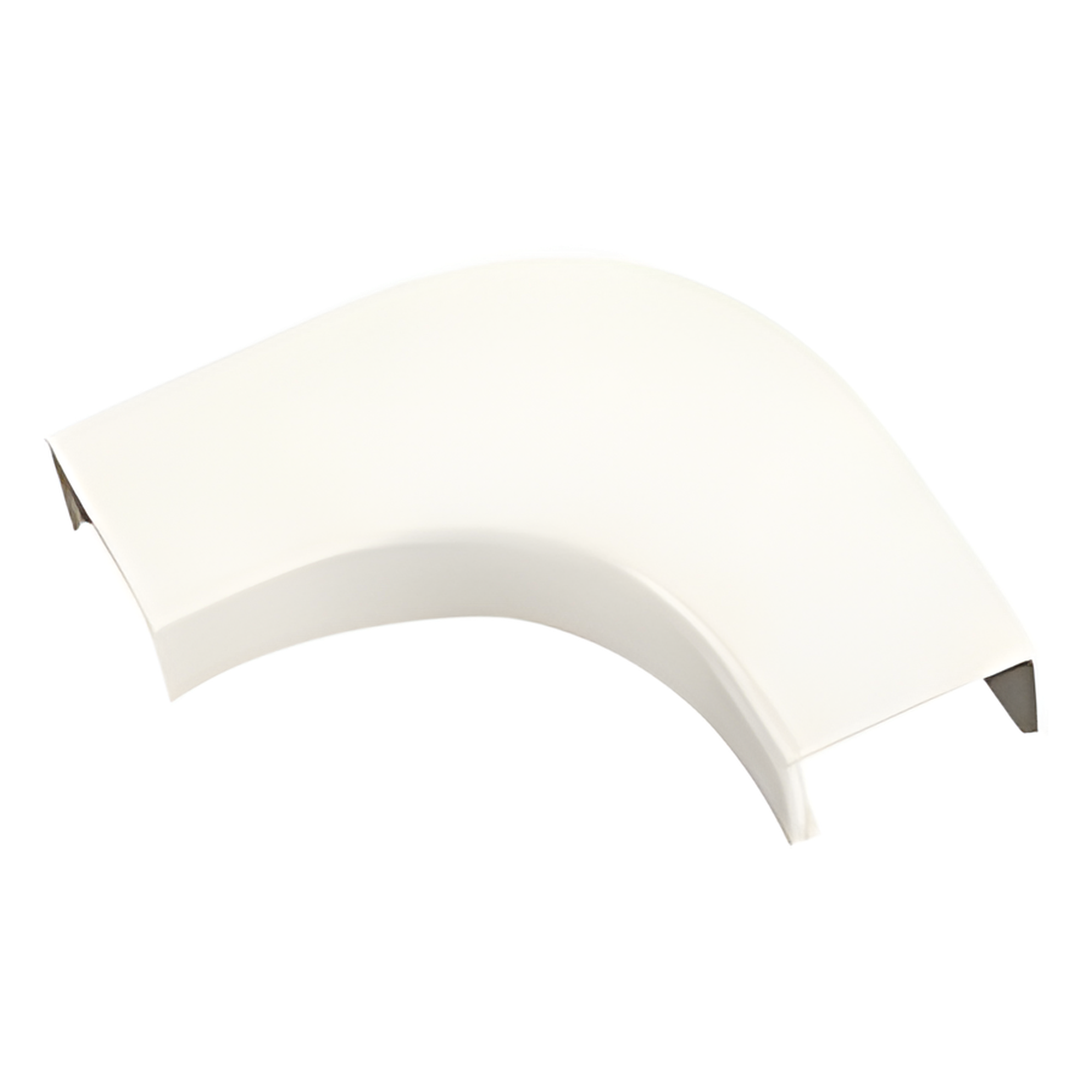 Curva de radio controlado, para uso con canaleta LD10, material ABS, Color Blanco Mate