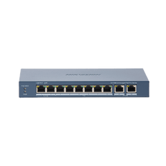 Switch PoE+ / No Administrable / 7 Puertos 10/100 Mbps 802.3 af/at (30 W) / 1 Puerto 10/100 Mbps Hi-PoE (90 W)  / 2 Puertos 1000 Mbps Uplink / Modo Extendido hasta 300 Metros / 110 Watts