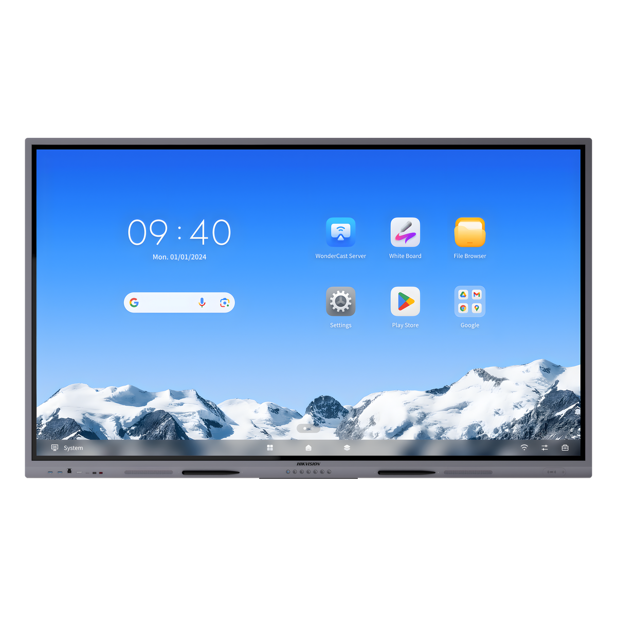 Pantalla Interactiva Touch de 86" Android 16 / Asistentes IA / Google Suite Preinstalado con Certificación EDLA / Resolución 4K / Bocinas Integradas / Entradas HDMI y VGA / Incluye 2 Lápices para Escribir