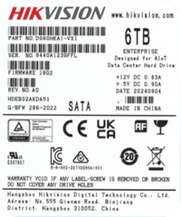 Disco Duro Enterprise para Videovigilancia 6TB / 7200 RPM / SATA 6 Gb/s / Caché 256 MB / Operación 24x7 / Carga de Trabajo 550 TB por Año /