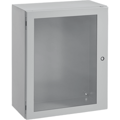 Gabinete Concept con Puerta de Ventana / 508 x 508 x 203 mm (20 x 20 x 8 in) / NEMA 4/12 / IP66 / Acero Gris Claro RAL 7035