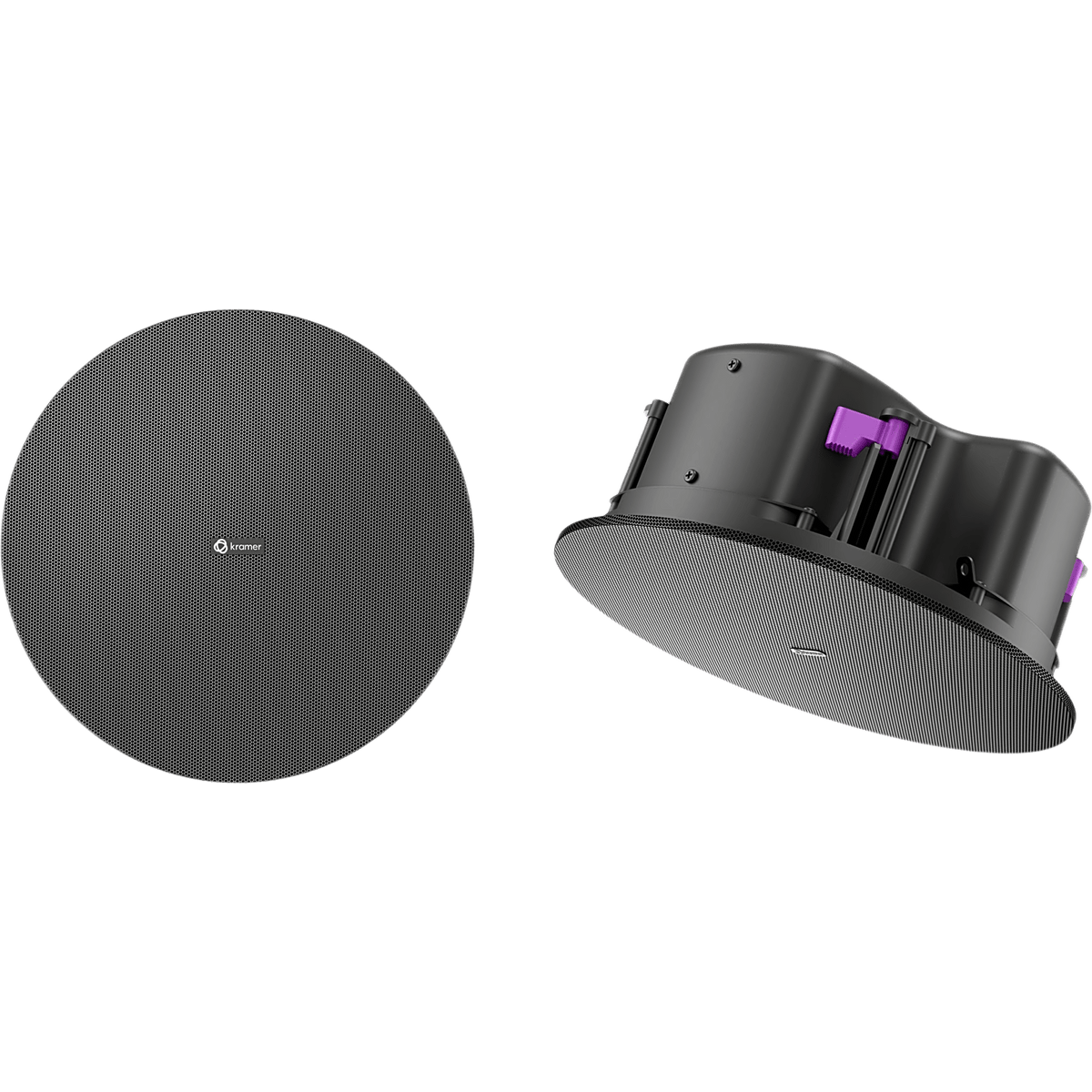 Altavoz de Techo Pasivo 2 Vías | 6.5" (165 mm) Coaxial | 8&Omega; y 70V/100V | 30W Continuo | 90dB Sensibilidad | 105dB SPL Continuo | 107dB Pico | Plenum Rated UL2043 y UL1480A | Perfil Bajo Caja Cerrada | Rejillas Magnéticas Blancas y