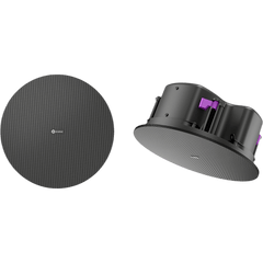 Altavoz de Techo Pasivo 2 Vías | 6.5" (165 mm) Coaxial | 8&Omega; y 70V/100V | 30W Continuo | 90dB Sensibilidad | 105dB SPL Continuo | 107dB Pico | Plenum Rated UL2043 y UL1480A | Perfil Bajo Caja Cerrada | Rejillas Magnéticas Blancas y