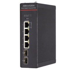Switch Industrial / Administrable Gigabit / 4 Puertos Gigabit HiPoE (90 W) / 2 Puertos SFP / 300 W Total / 48 a 57 VCD / Ideal para Proyectos / 300 Metros de Distancia