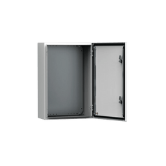 Gabinete de Uso Exterior MAS 600 x 600 x 210 mm NEMA 4/12/13; IP66; IK10 de Acero Dulce 1.5 mm con Platina de Montaje Incluida Color Gris Claro