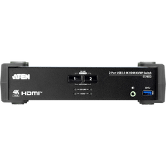 Conmutador KVMP 2 Puertos | HDMI 4K DCI 60Hz | USB 3.1 Gen 1 5 Gbps | Video DynaSync™ | Audio Mixer Mode | RS-232 | Firmware Actualizable