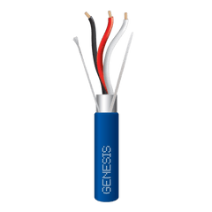 Carrete de 305 Metros (1000 Pies) de Cable 3x18 AWG / Plenum / BLINDADO / Tipo FPLP, CMP, CL3P / Color Azul / Para Aplicaciones en Sistemas de Seguridad, Audio, Control y otras Aplicaciones