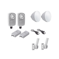 Kit de 2 radios C6X con 2 antenas de (16 dBi), rango de frecuencia extendida (5.1 a 6.4 GHz),  incluye inyector POE, cable de alimentación y 2 FLEXIMOUNT-XL para alineación