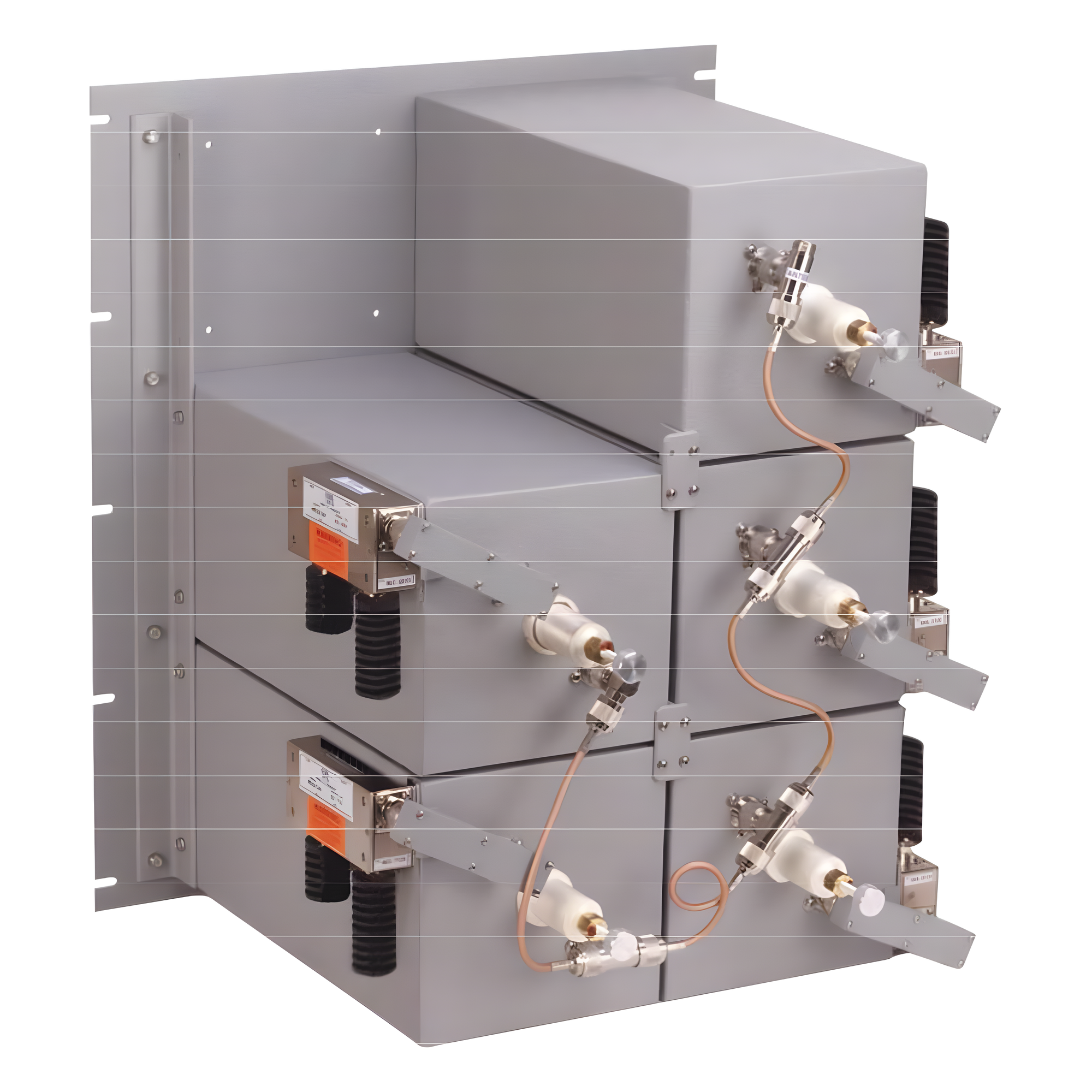 Combinador 440-510 MHz, para 5 Canales, 125 Watt, 300 KHz (min.) de Sep. Tx-Tx, 2 Aisladores N Hembra.