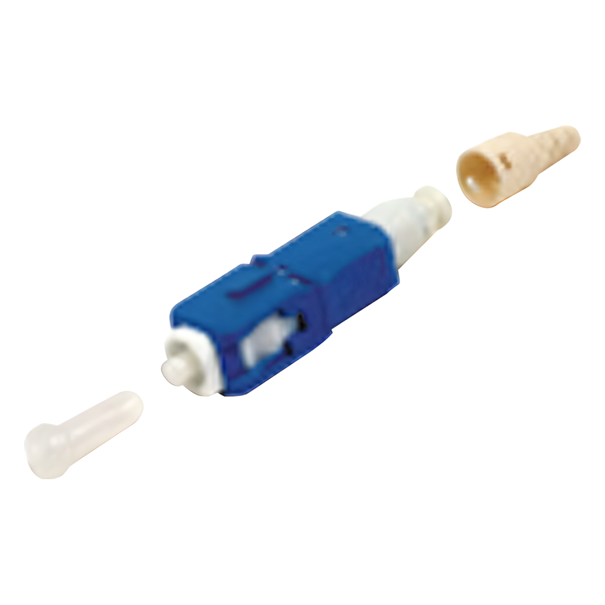 Conector de Fibra Óptica Pre-Pulido LightBow SC/UPC Simplex, Monomodo OS1/OS2, Re-Terminable, Color Azul