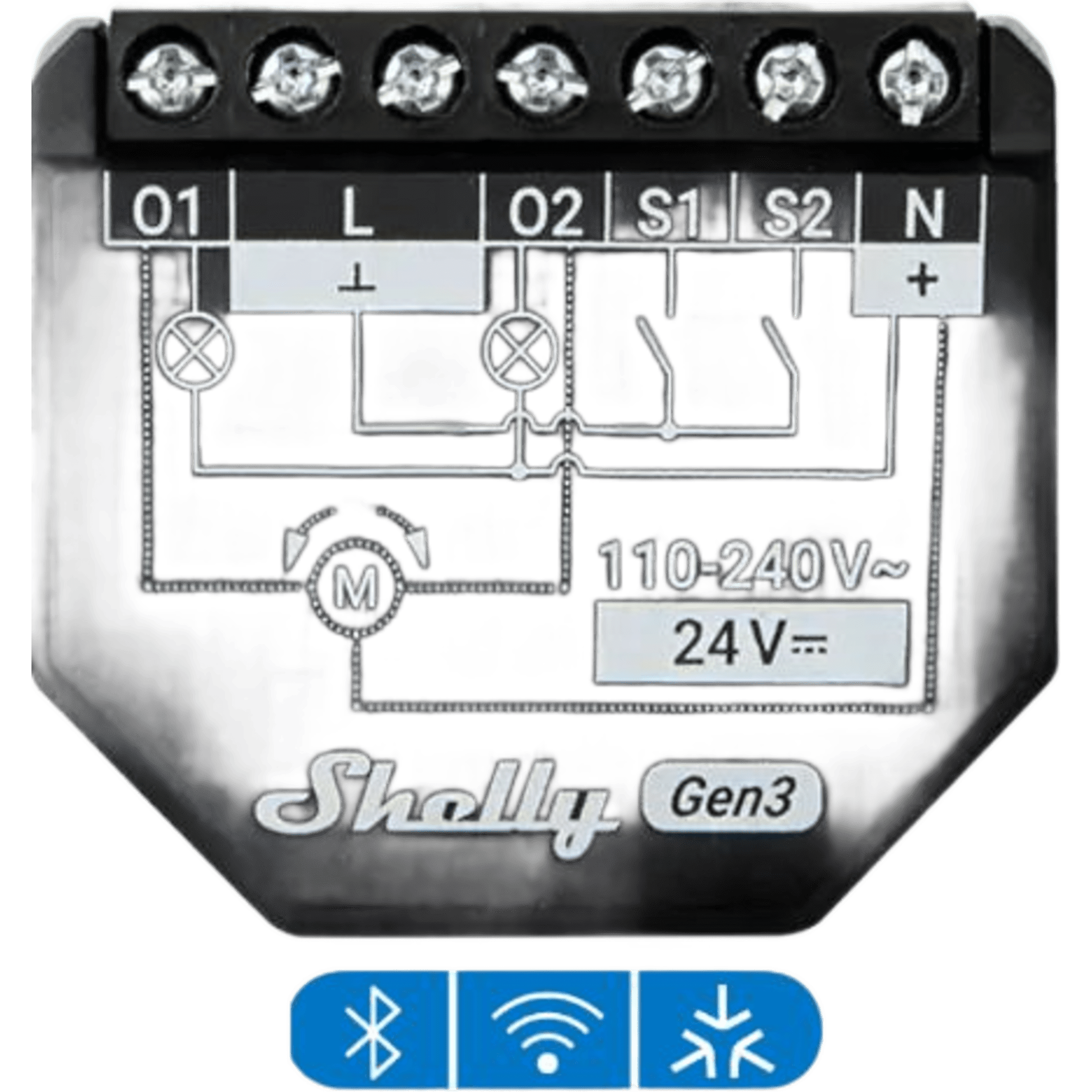 Apagador inteligente Wifi 2.4 / 2 canales  Para apagador doble / 10A por canal / Compatible con asistentes de voz