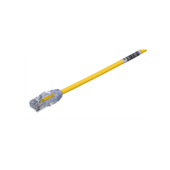 Cable de Parcheo UTP Cat6A, CM/LSZH, Diámetro Reducido (28AWG), Color Amarillo, 4.57 Metros (15 Pies)