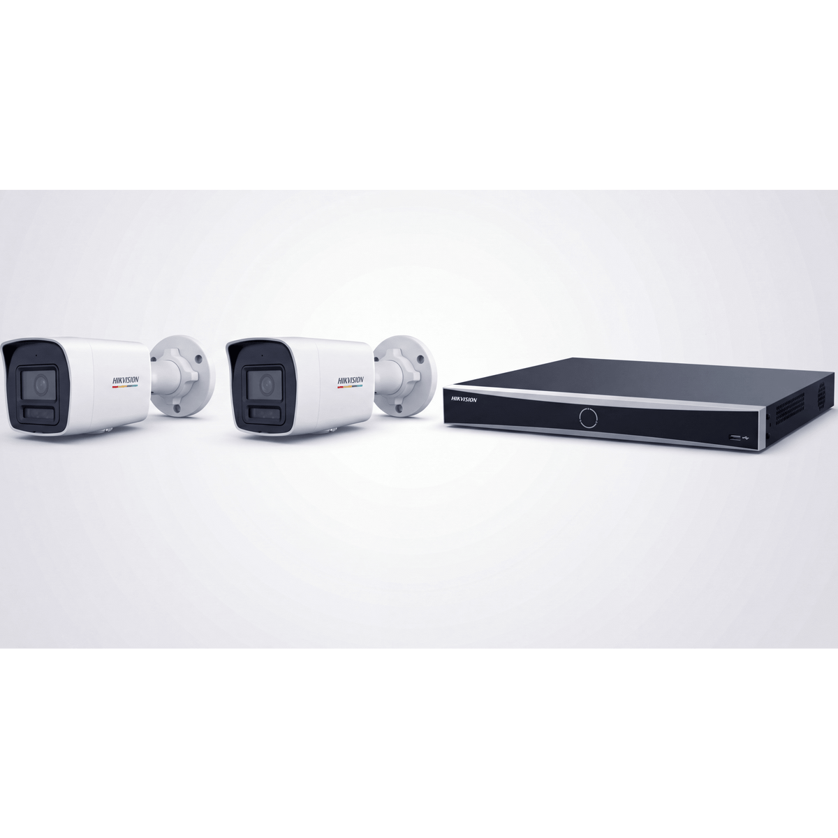 [ KIT ACUSEEK 2 CAM + 1 NVR ] / NVR 12 Megapixel / 8 Canales IP / 8 Puertos PoE / Cámara 4 MP / Tipo Bullet / Luz Dual 30 mts IR + 30 mts Luz blanca / Microfono Integrado / Exterior IP67 / WDR