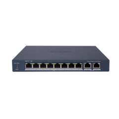 Switch Gigabit PoE+ / Administrable / 8 Puertos Gigabit PoE+ / 2 Puertos Gigabit / Configuración Nube Hik-Partner Pro / Modo Extendido hasta 300 Metros / 110 W