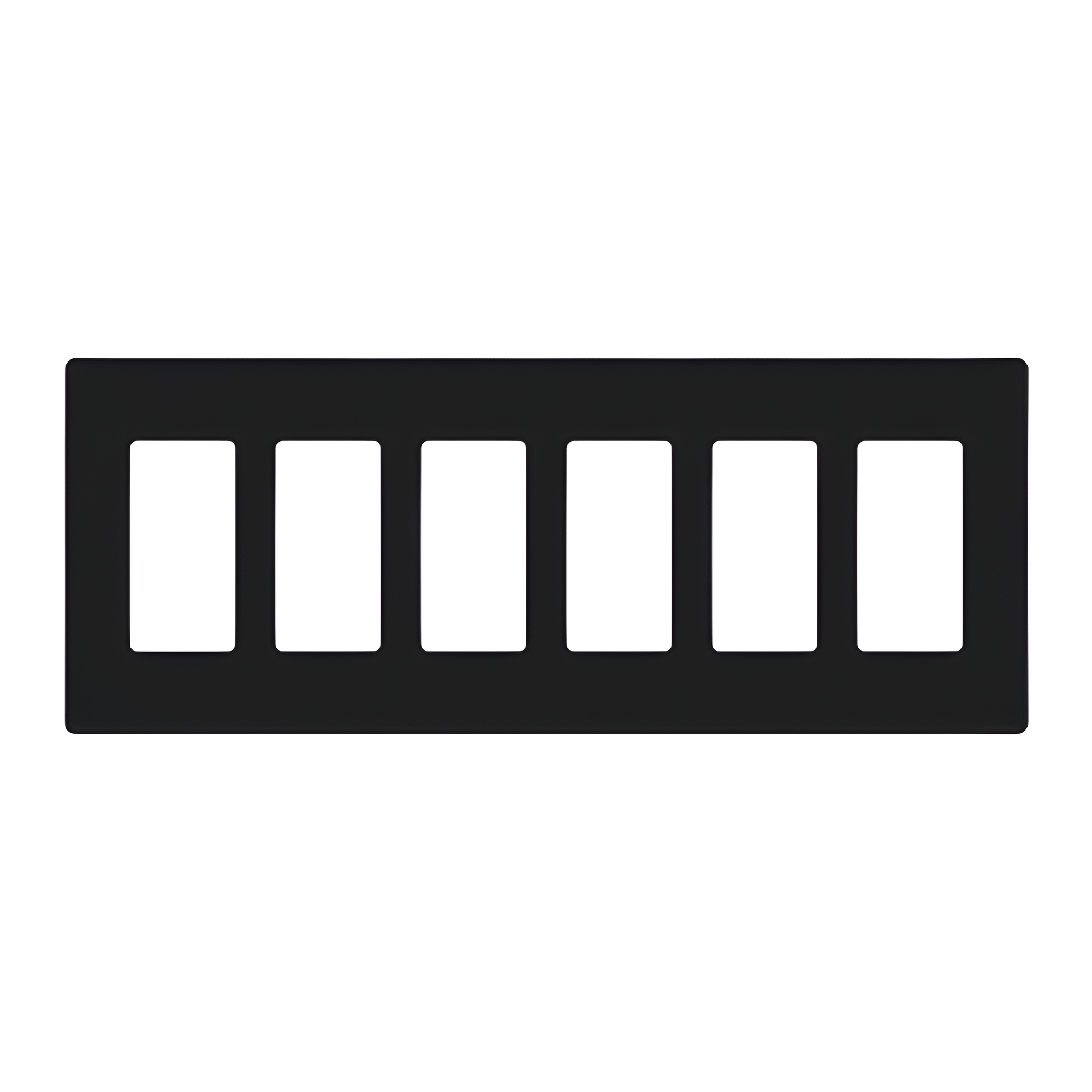 Placa de pared de 6 espacios para atenuadores e interruptores Lutron, línea Designer Satin Colors