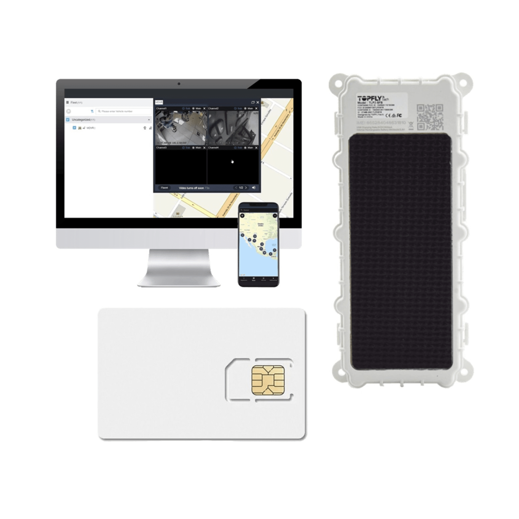 KIT Dispositivo de Seguimiento de Activos / Protección IP67 /  Recargable Li 9600 mAh / LTE Cat-M1/NB-IoT / Tamaño Compacto / Funciona con Energía Solar / + EPCOMGPSCODE + SIM500MB2Y
